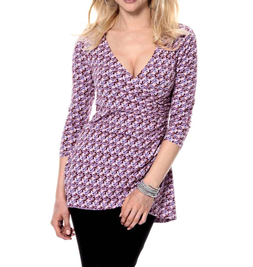 Vivance Collection Damen Wickel-Longshirt, bunt