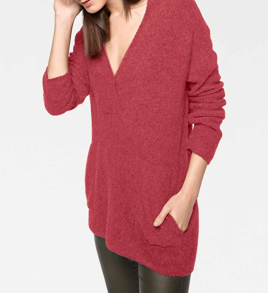 Heine - Best Connections Damen Oversizedpullover, rot