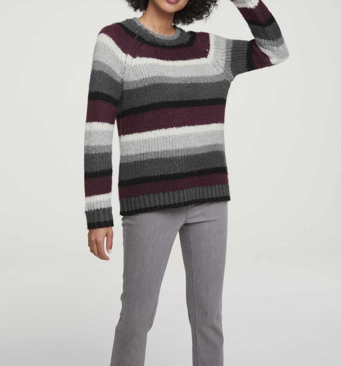 HEINE Damen Grobstrickpullover, bunt