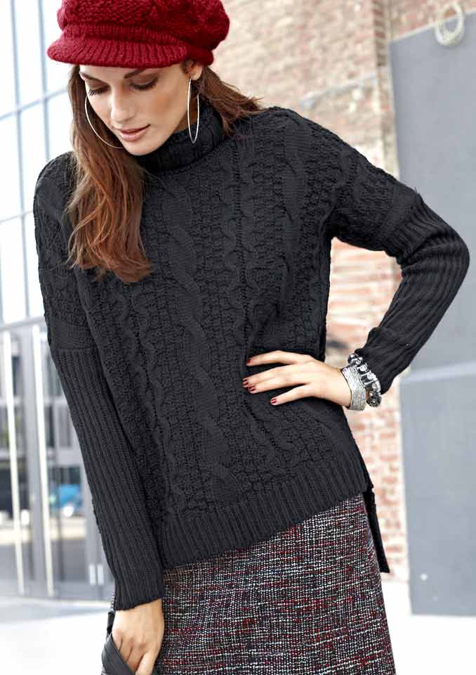 Tamaris Damen Marken-Pullover, schwarz