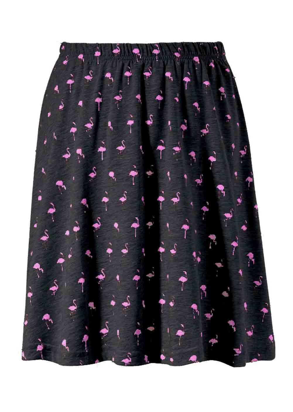 Aniston Damen Shirt + Rock, pink-schwarz