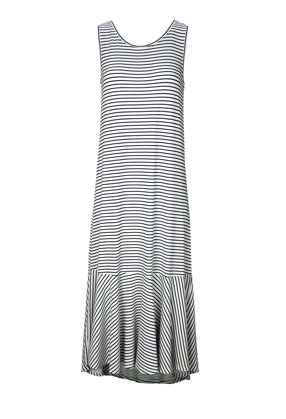 Heine - Best Connections Damen Jerseykleid, marine-weiß