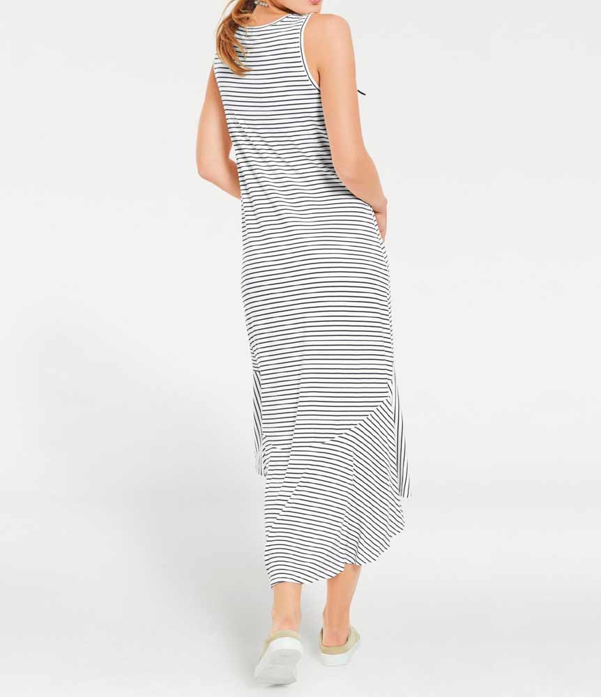 Heine - Best Connections Damen Jerseykleid, marine-weiß