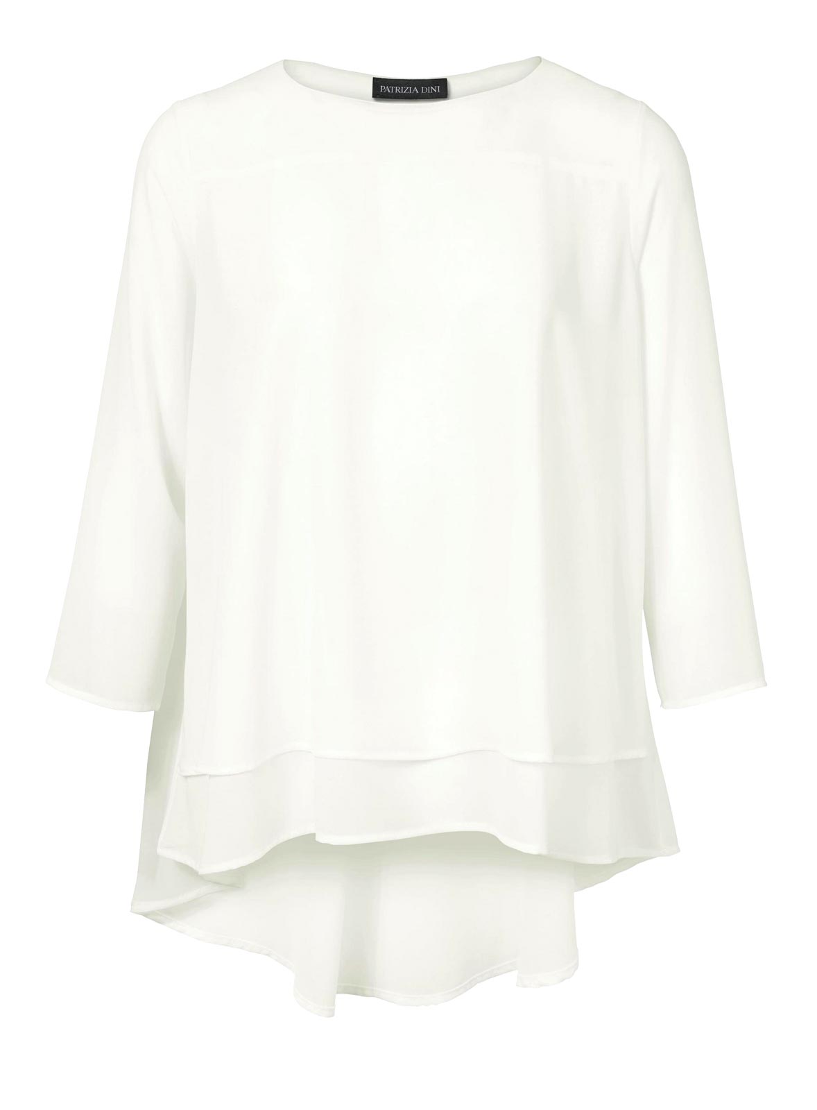 Patrizia Dini Damen Designer-Chiffonbluse, offwhite