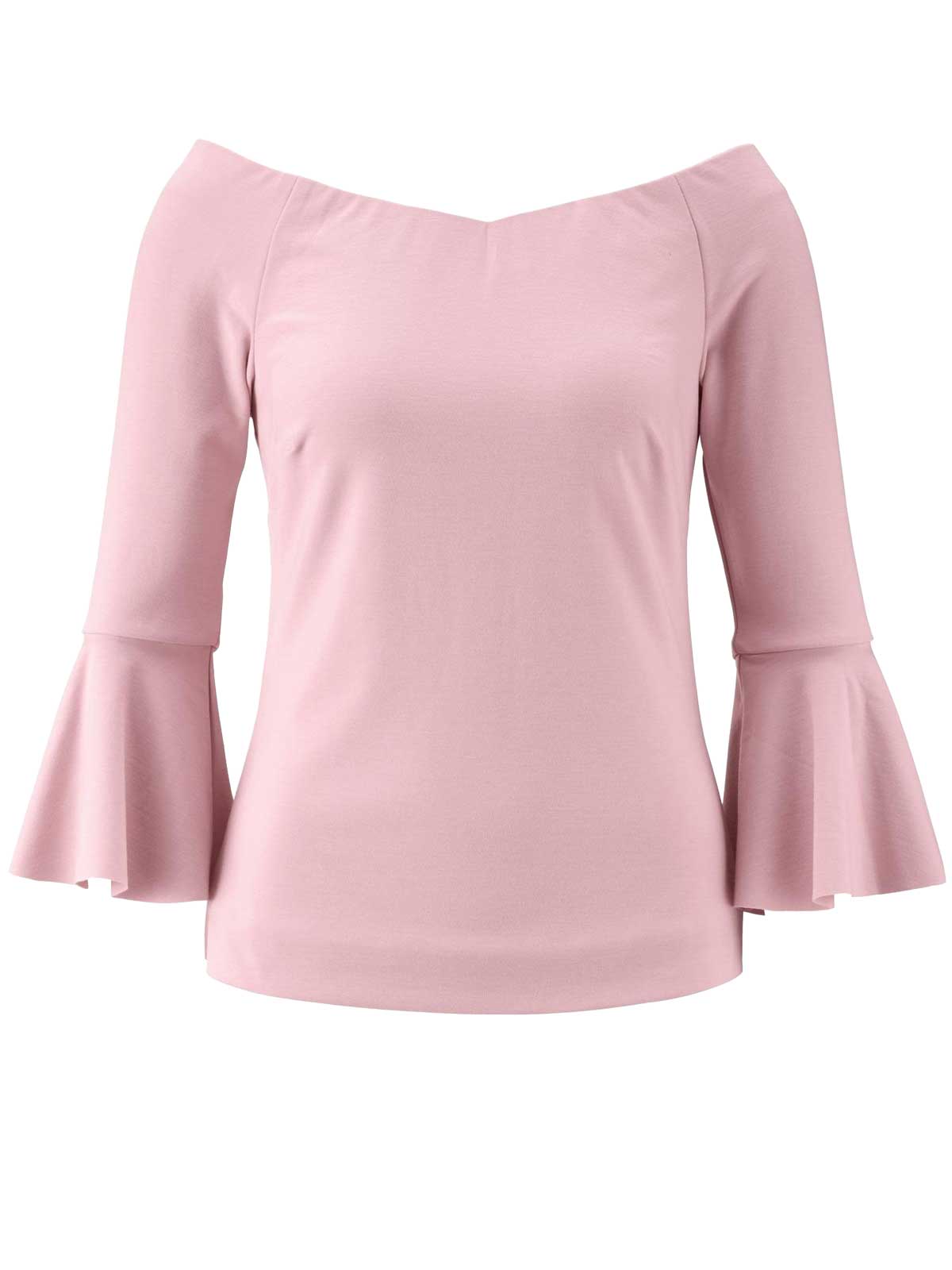 HEINE Damen Blusenshirt m. Volants, altrosé