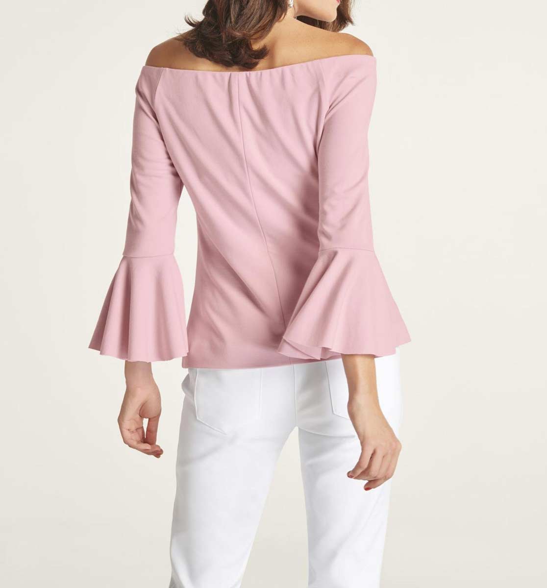 HEINE Damen Blusenshirt m. Volants, altrosé