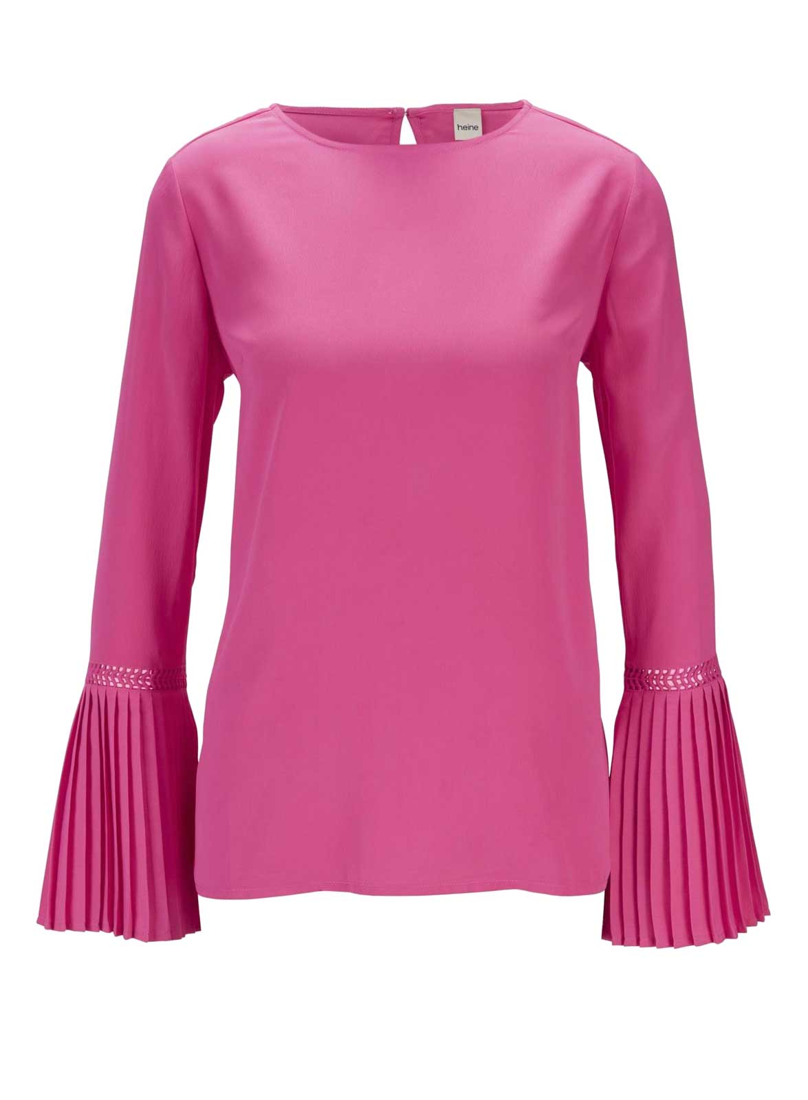 Heine Damen Bluse mit Volants, himbeere