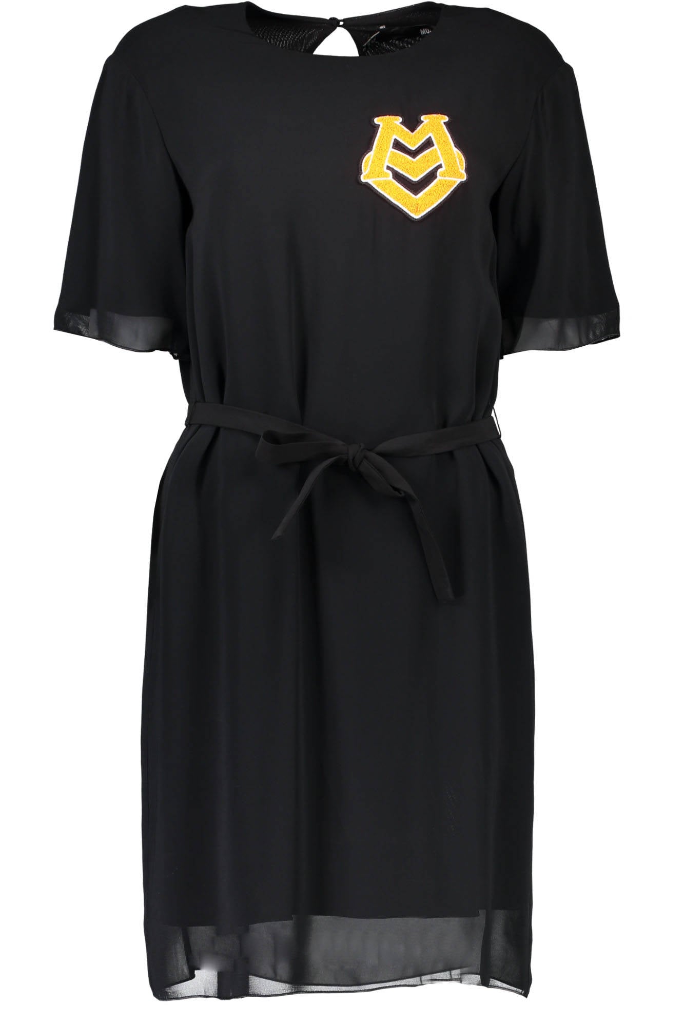 LOVE MOSCHINO Damen Kleid kurzes Sommerkleid Freizeitkleid Tunika mit Rundhalsausschnitt, Kurzarm
