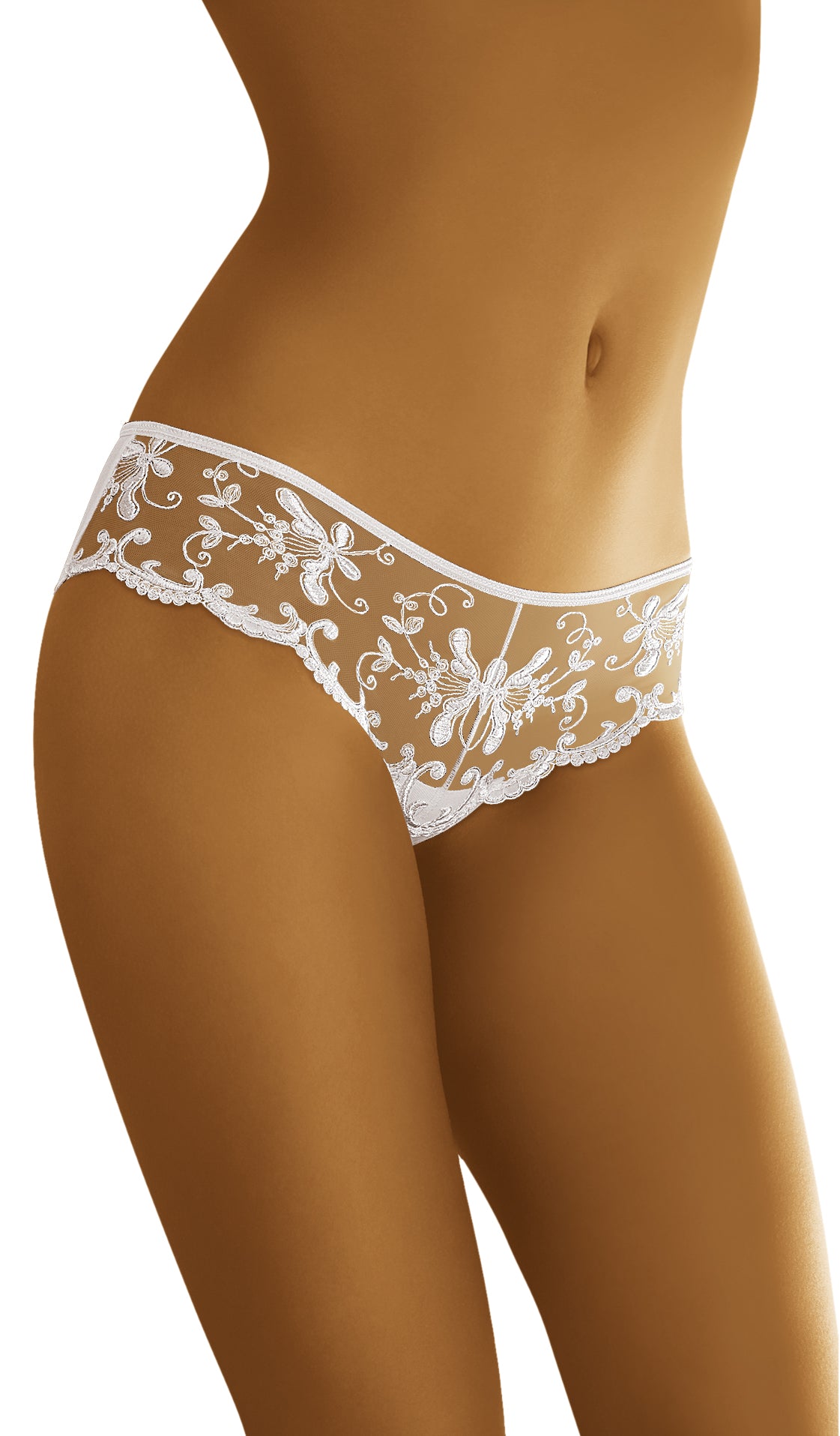 Wolbar Transparenter Damen Slip mit Blumenspitze WB05