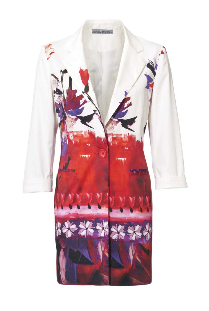 ASHLEY BROOKE Damen Designer-Longblazer, bunt