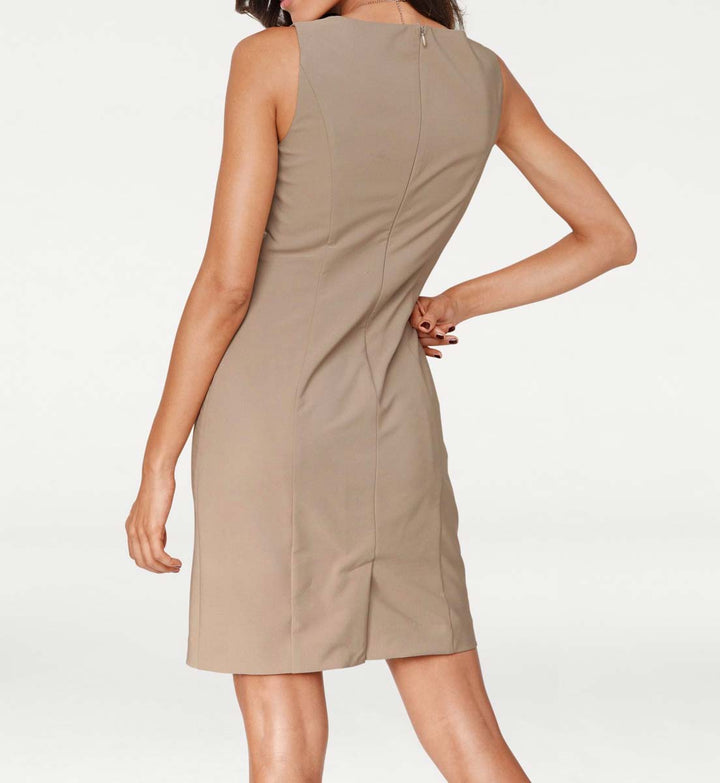 Ashley Brooke Damen Designer-Etuikleid, taupe