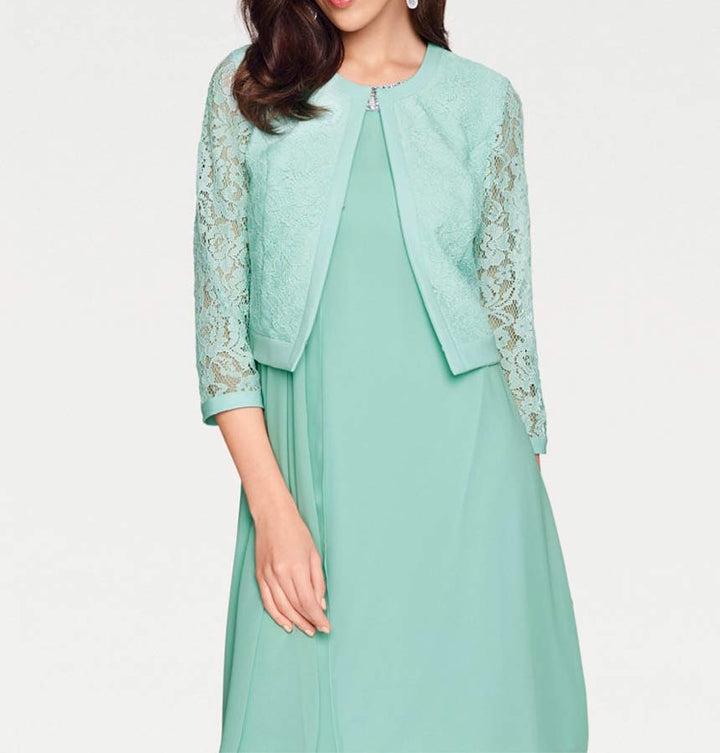 Ashley Brooke Damen Designer-Spitzen-Jacke, mint