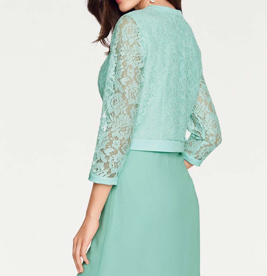 Ashley Brooke Damen Designer-Spitzen-Jacke, mint