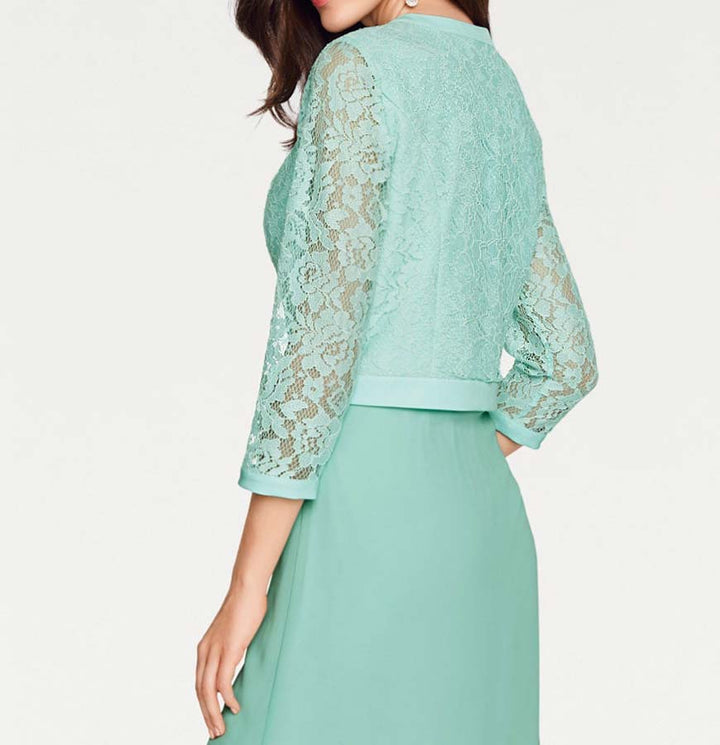 Ashley Brooke Damen Designer-Spitzen-Jacke, mint