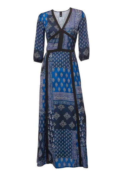 Heine - Best Connections Damen Maxikleid, blau-bunt