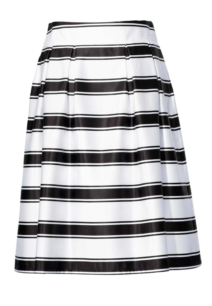 Guido Maria Kretschmer Damen Designer-Faltenrock, weiß-schwarz