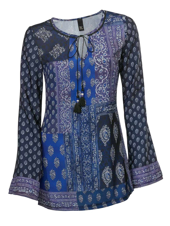 Heine - Best Connections Damen Drucktunika, blau