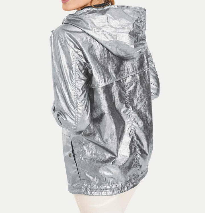 Heine - Best Connections Damen Kapuzenjacke, silberfarben