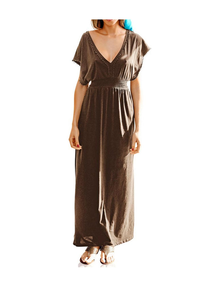 Heine Damen Maxikleid, schokobraun