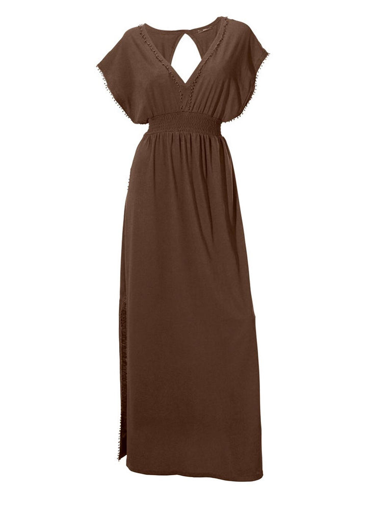Heine Damen Maxikleid, schokobraun