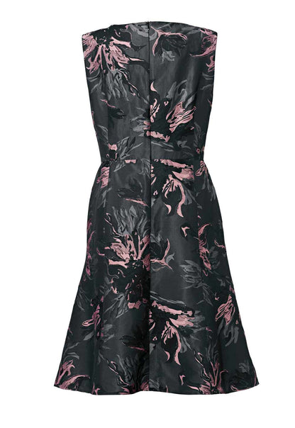 Guido Maria Kretschmer Damen Designer-Jacquardkleid, anthrazit-rosa
