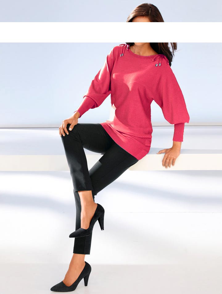 Ashley Brooke Damen Designer-Pullover, pink