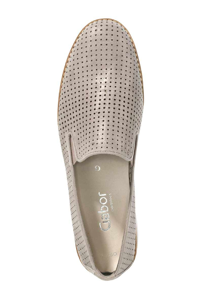 Gabor Damen Marken-Damen-Slipper, puder-metallic