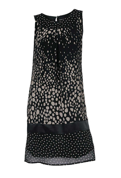 Patrizia Dini Damen Designer-Druckkleid, schwarz-sand