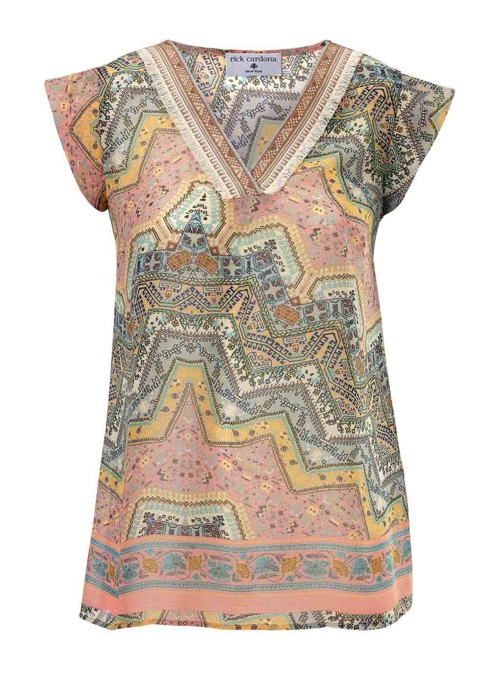 Rick Cardona Damen Designer-Drucktunika, bunt