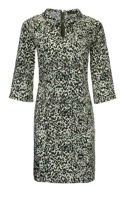Patrizia Dini Damen Designer-Druckkleid, grün-bunt