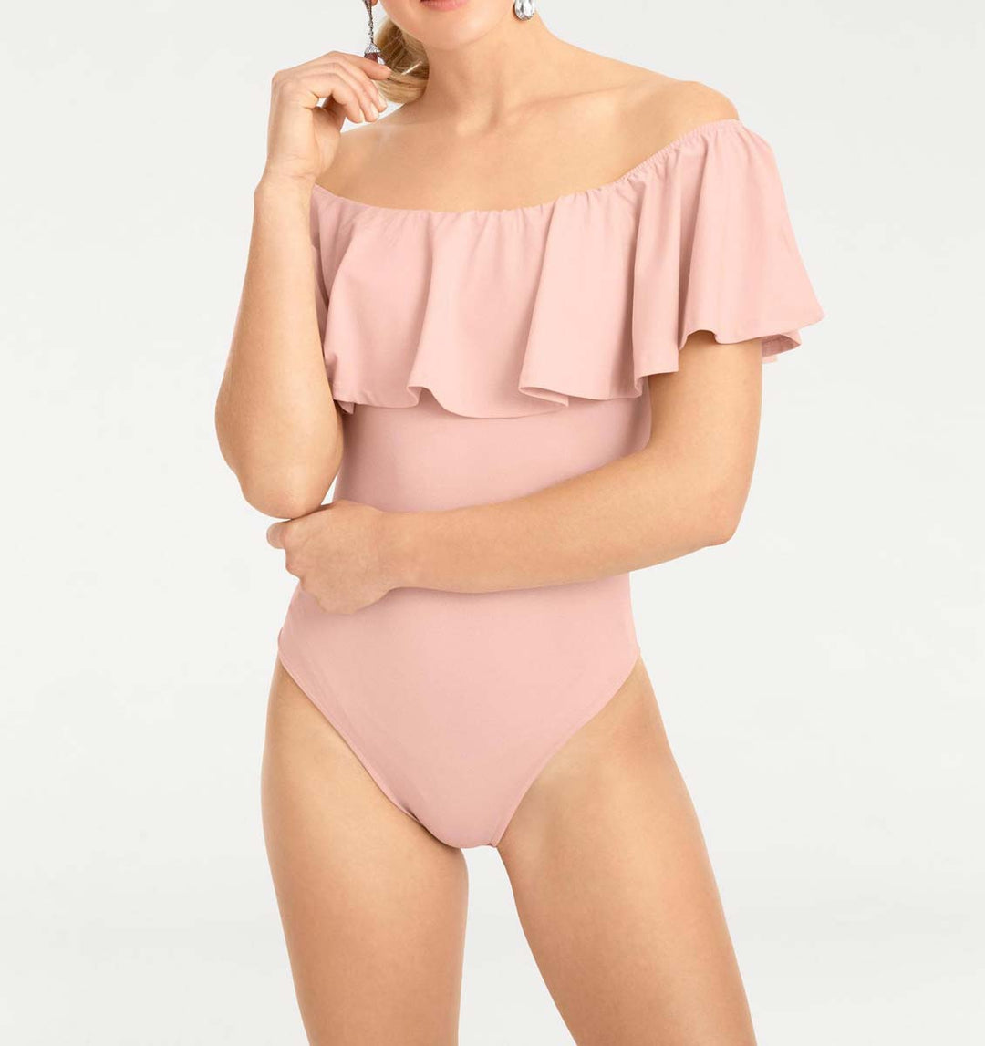 Patrizia Dini Damen Designer-Carmen-Body, rosé