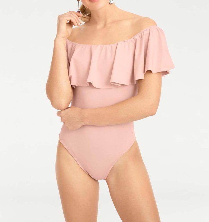 Patrizia Dini Damen Designer-Carmen-Body, rosé