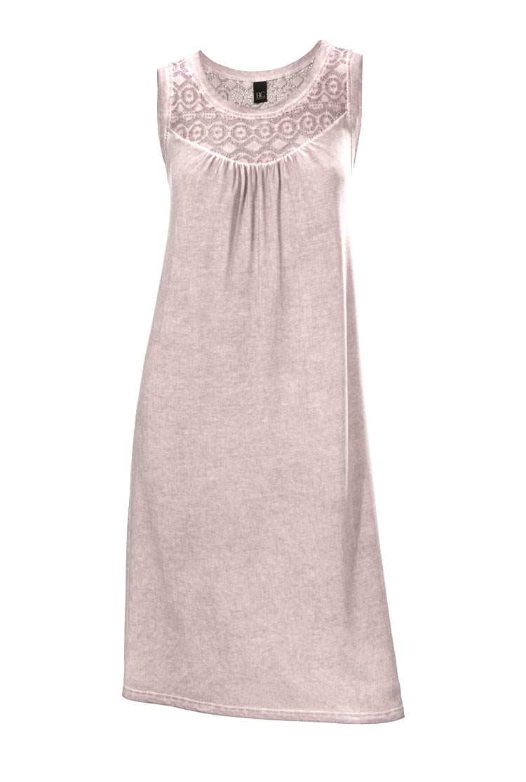 HEINE - BEST CONNECTIONS Damen Kleid m. Spitze, rosé