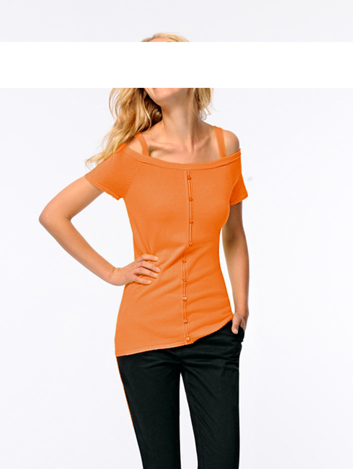 Heine - Best Connections Damen Carrépullover, orange