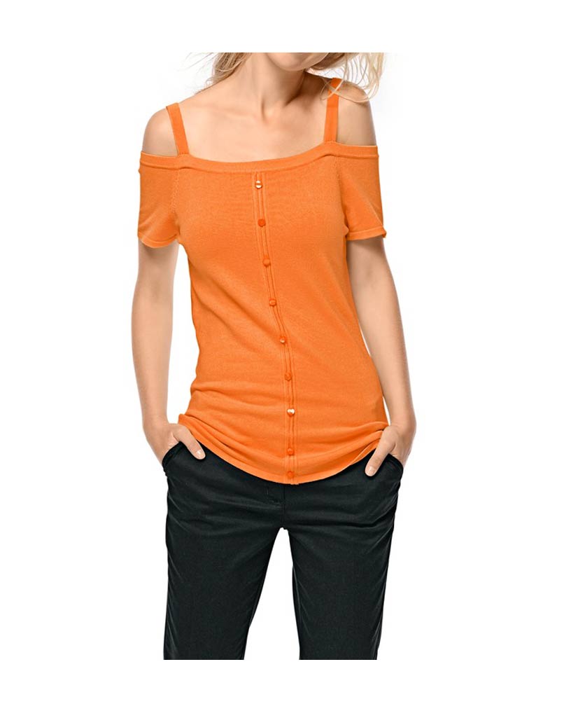 Heine - Best Connections Damen Carrépullover, orange