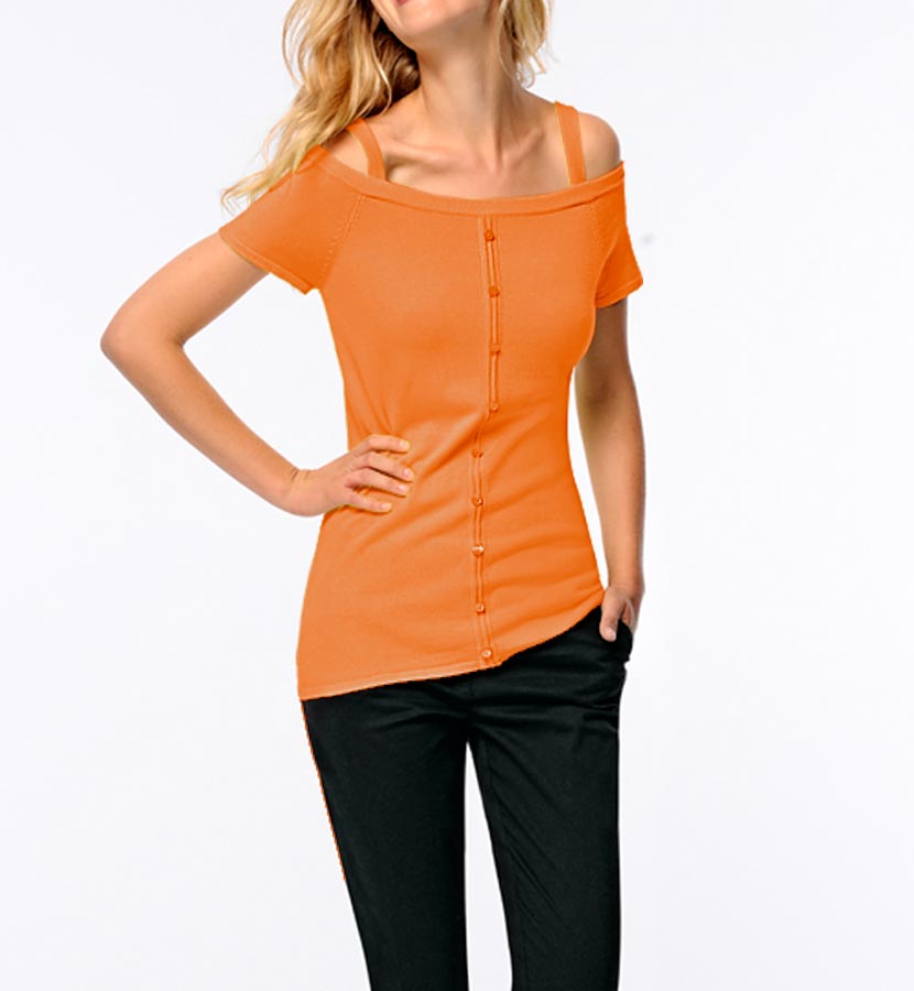 Heine - Best Connections Damen Carrépullover, orange