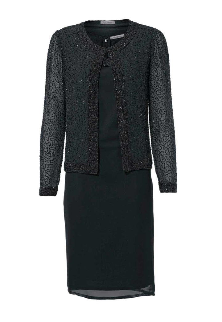 Ashley Brooke Damen Designer-Kleid mit Jacke, schwarz