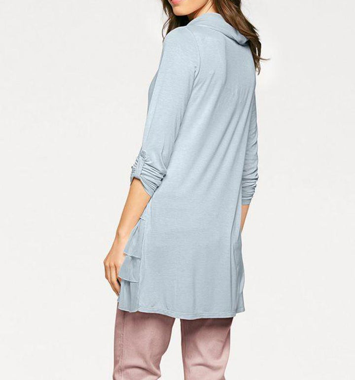 LINEA TESINI Damen Designer-Shirt 2-in-1, hellblau
