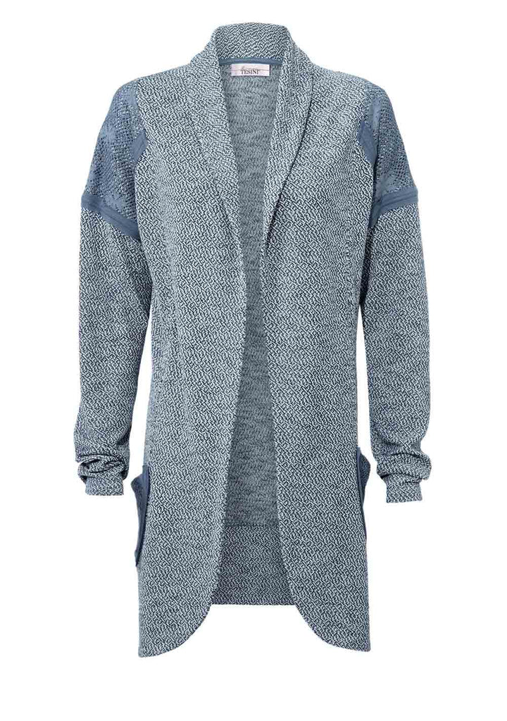Linea Tesini Damen Designer-Cardigan, blau