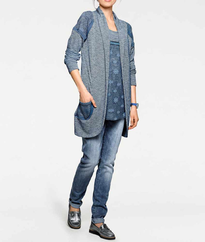 Linea Tesini Damen Designer-Cardigan, blau
