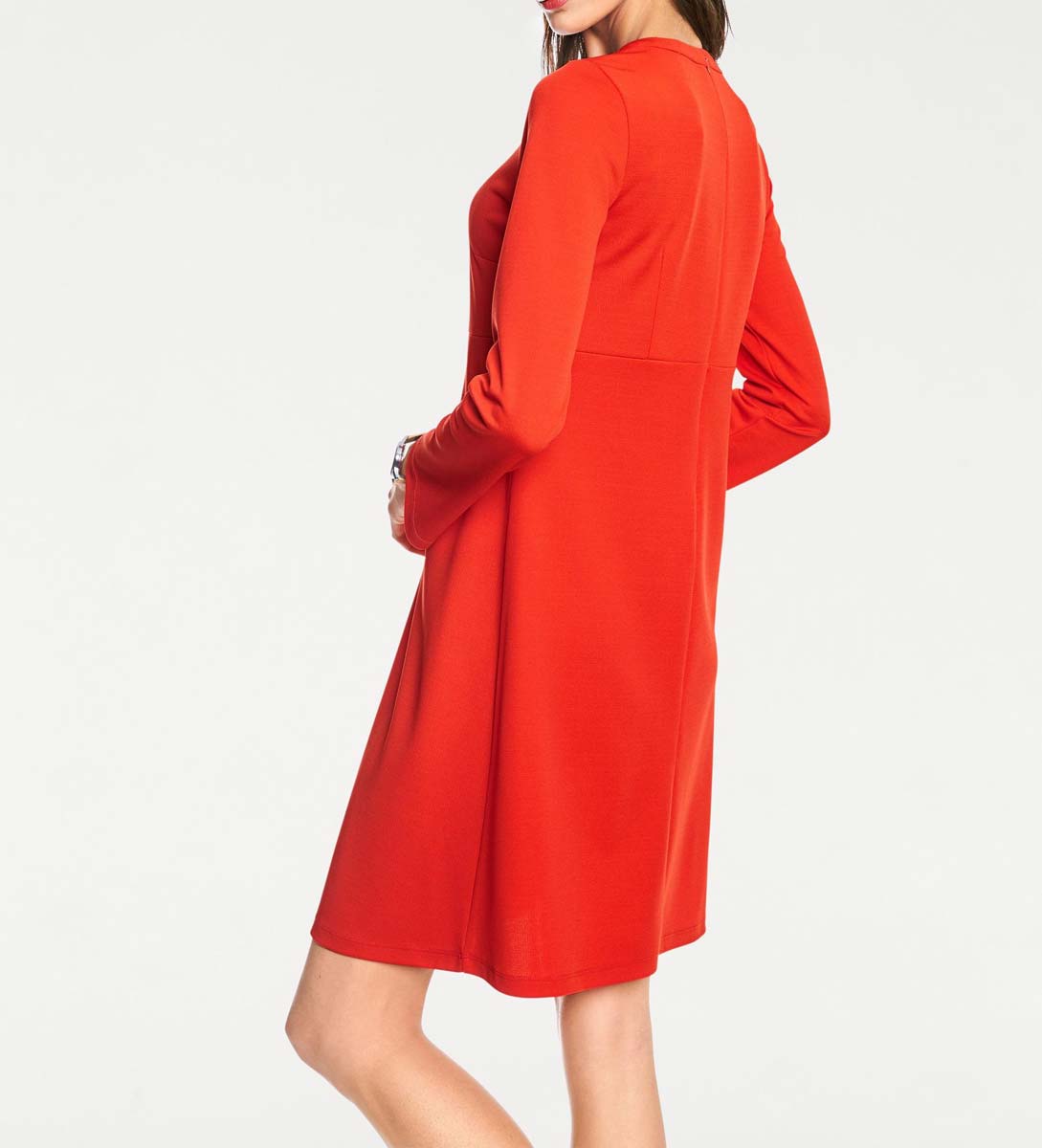 Rick Cardona Damen Designer-Jerseykleid mit Cut-Out, rot
