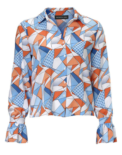 Patrizia Dini Damen Designer-Druckbluse, bunt