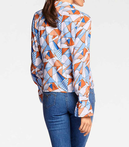 Patrizia Dini Damen Designer-Druckbluse, bunt