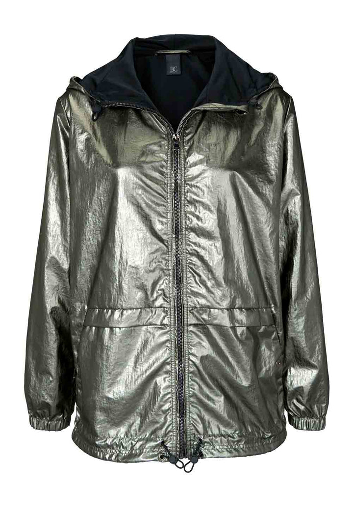 HEINE - BEST CONNECTIONS Damen Kapuzenjacke, schilfgrün-metallic