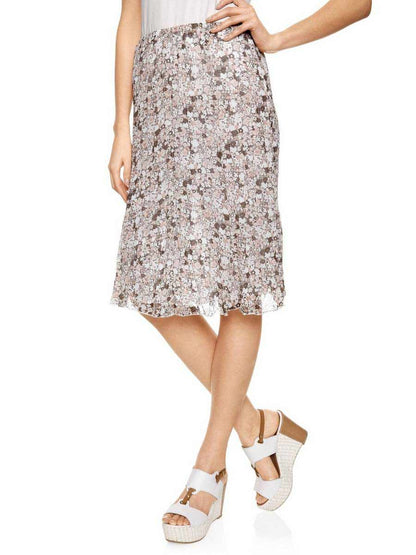 Linea Tesini Damen Designer-Chiffon-Druckrock, bunt
