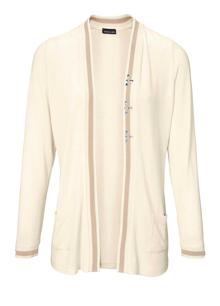 Patrizia Dini Damen Designer-Feinstrick-Twin-Set, creme