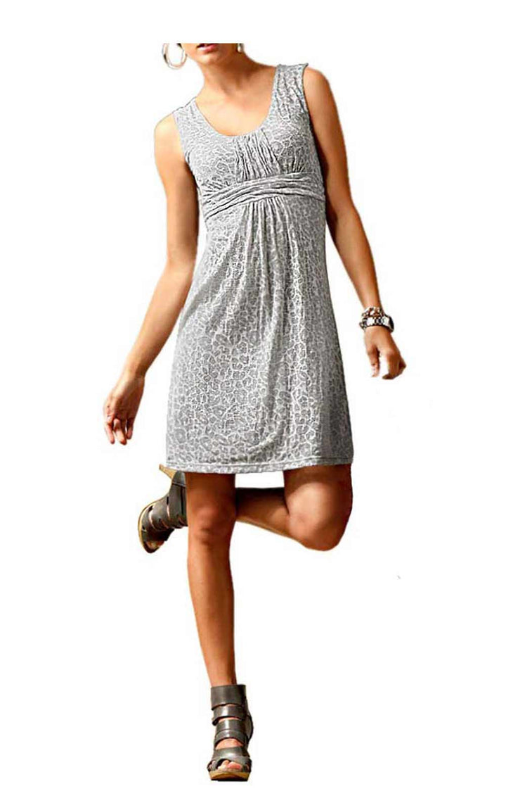 Heine Damen Ausbrennerkleid, grau