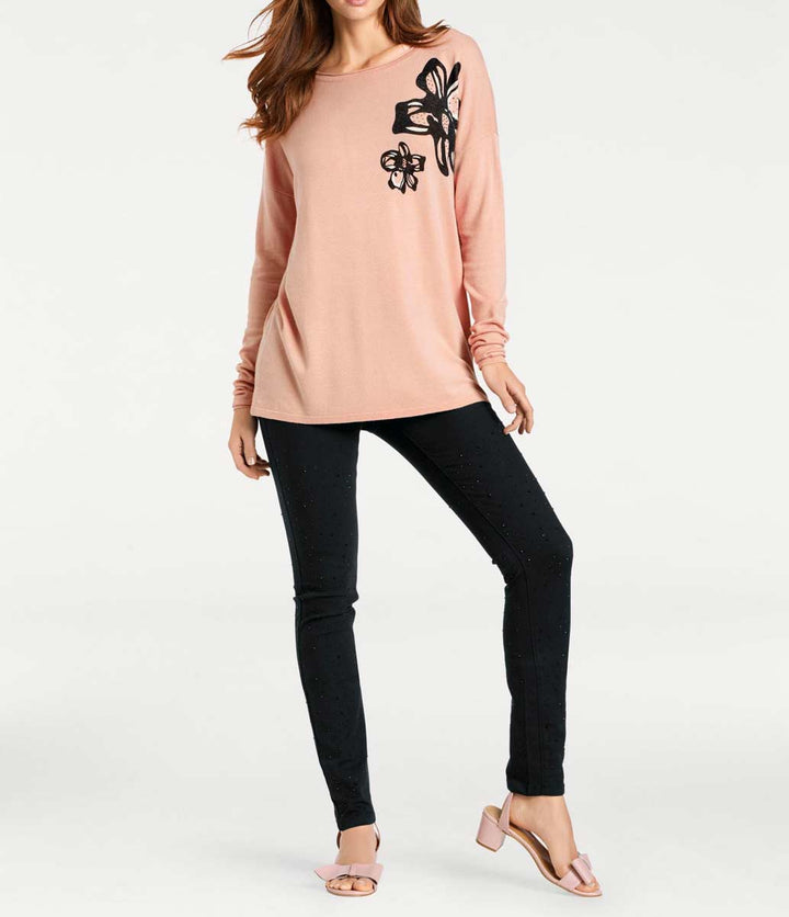 Ashley Brooke Damen Designer-Feinstrickpullover, rosé
