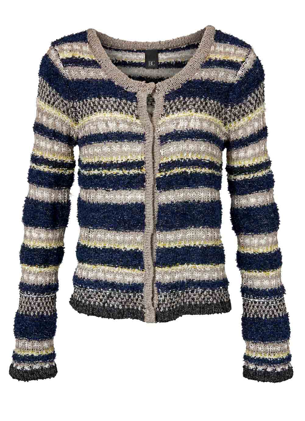 Heine - Best Connections Damen Grobstrickjacke, gelb-marine