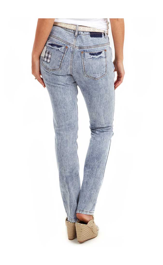 Joe Browns Damen Marken-Jeans mit Gürtel, blau-used